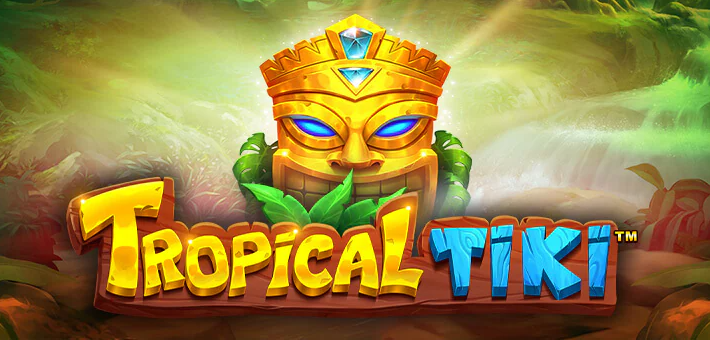 Caça-níqueis online, Slot Tropical Tiki, símbolos exóticos, recursos emocionantes, paraíso tropical.